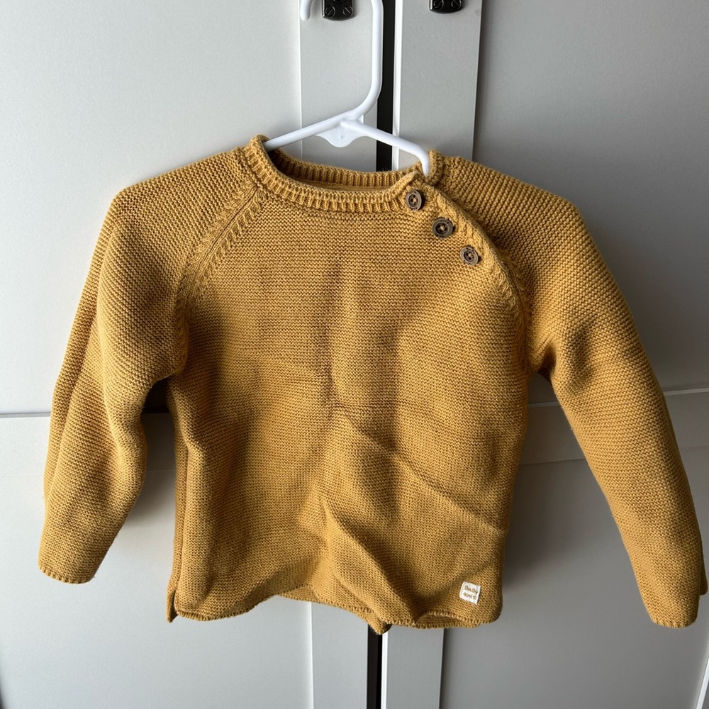 Zara Kids Mustard Yellow Knit Sweater